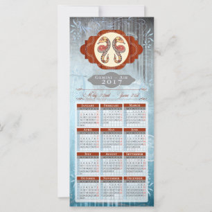Tarjeta de Calendario de Horóscopo 2017 ~ Géminis