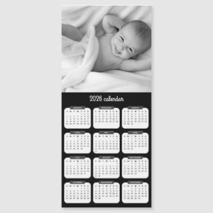 Tarjeta de calendario de imán de foto personalizad
