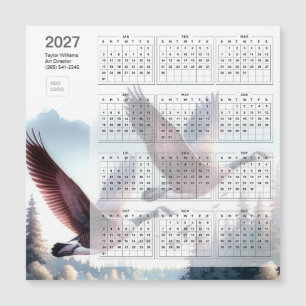 Tarjeta de Calendario de Logotipo Comercial de Gan