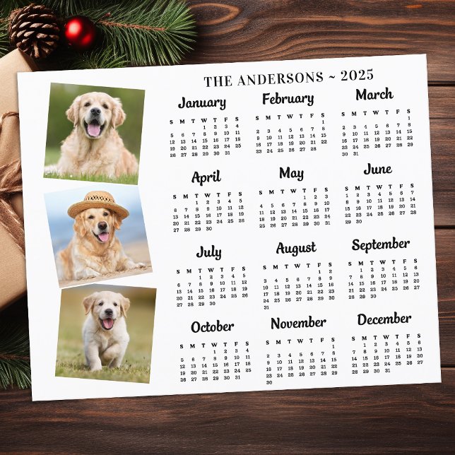 Tarjeta de calendario de perro fotográfico Mascota (Subido por el creador)