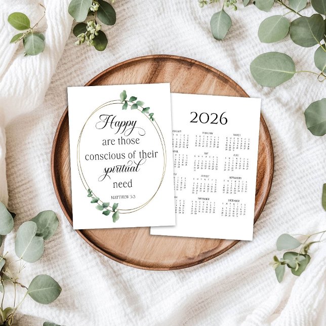 Tarjeta de Calendario de Texto del Año JW 2026 (Subido por el creador)