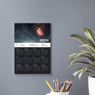 Tarjeta de calendario magnético con el logotipo de