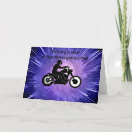 Tarjeta de calidad al accidente de motocicleta