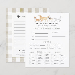 Tarjeta de Calificación de Servicio de Mascotas Cu