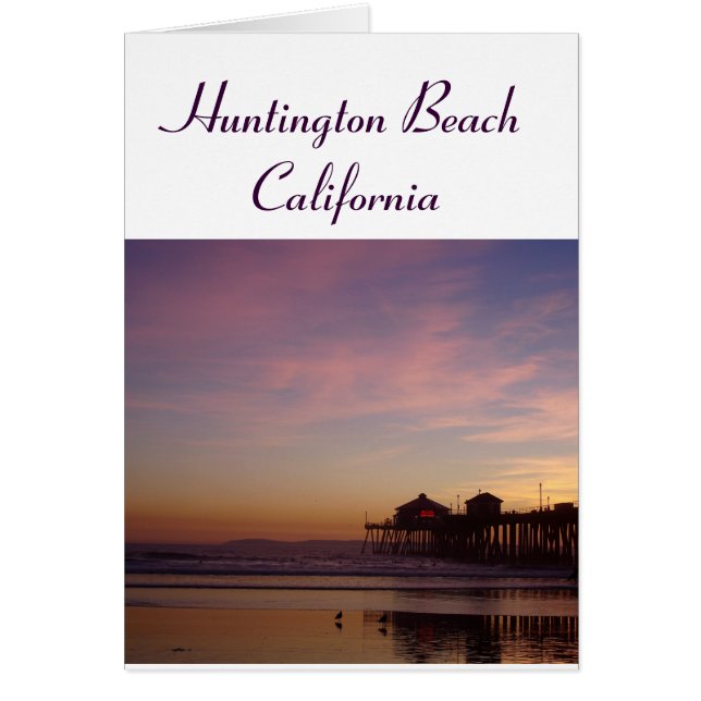 Tarjeta de California de Huntington Beach (Frente)