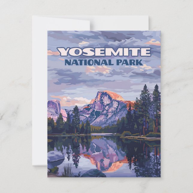 Tarjeta de California para el Parque Nacional Yose (Anverso)