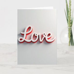 Tarjeta de Caligrafía de Amor Clásico
