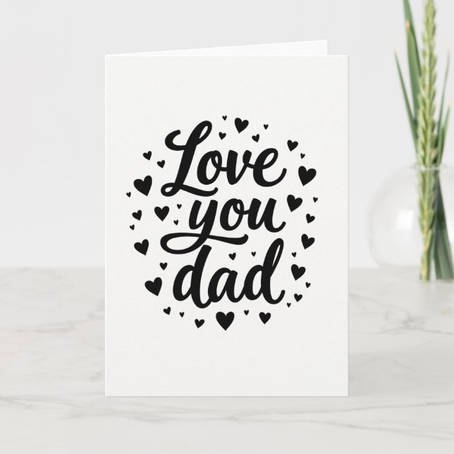 Tarjeta de Caligrafía para el Día del Padre (Anverso)