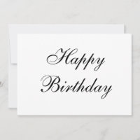 tarjeta de caligrafía simple mínima feliz de cumpl