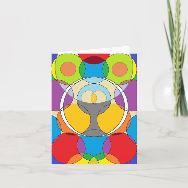 Tarjeta de cáliz de círculos - Arcoiris (Anverso)