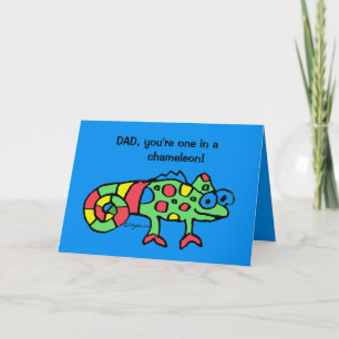 Tarjeta de Camaleón del Día del Padre