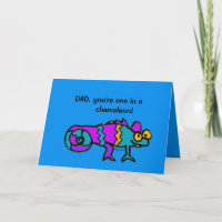 Tarjeta de Camaleón del Día del Padre