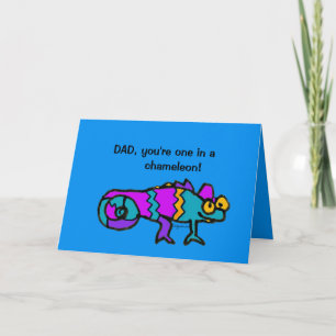 Tarjeta de Camaleón del Día del Padre