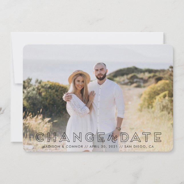 Tarjeta de cambio de fecha con foto (Anverso)