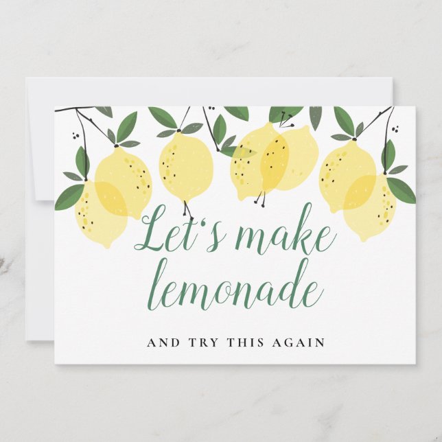 Tarjeta de Cambio de Fecha con Limones Verdes Mode (Anverso)