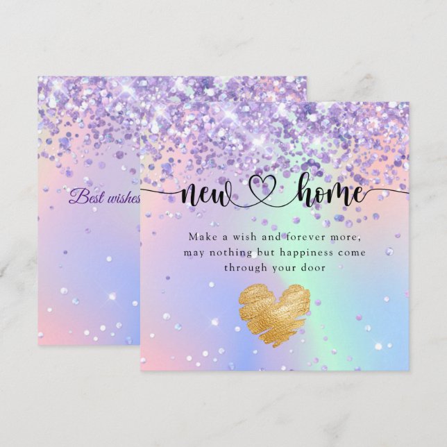 Tarjeta de cambio de hogar Sparkly Holographic (Anverso / Reverso)