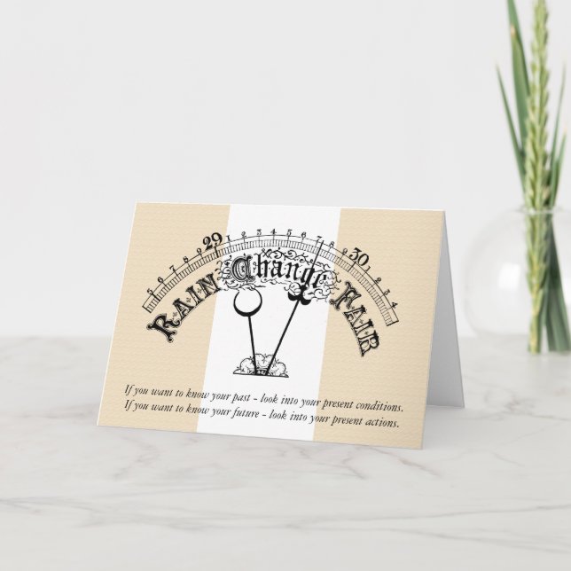 Tarjeta de cambio personal de escala de barómetro  (Anverso)