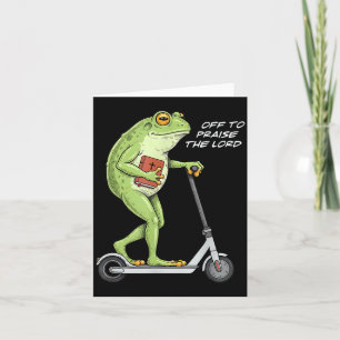 Tarjeta De camino a alabar al Señor Rana Divertida Meme Cr
