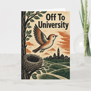Tarjeta de camino a la universidad
