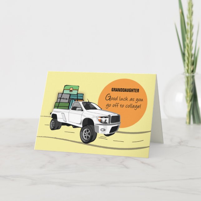 Tarjeta De camino a la universidad en Camión de recogida c (Anverso)