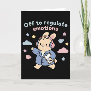 Tarjeta De camino a regular emociones divertido conejo Sco