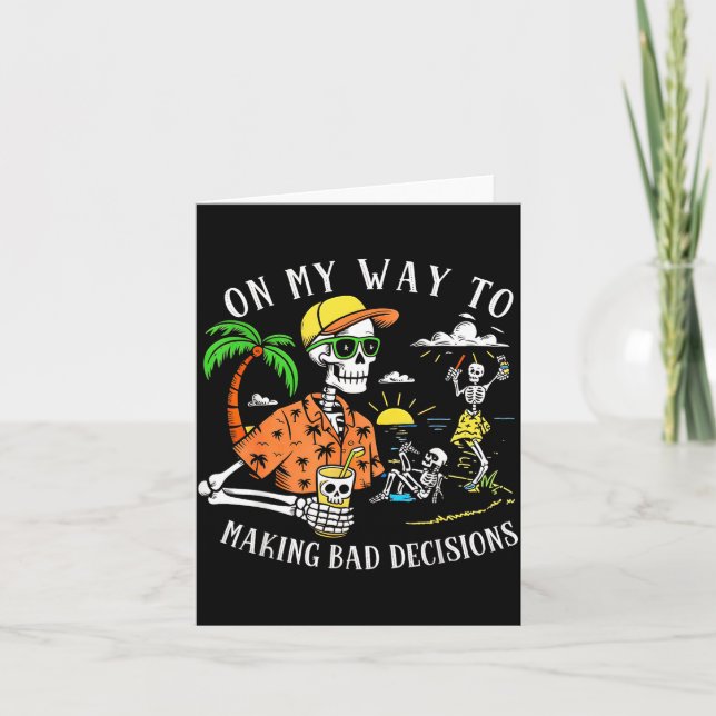 Tarjeta De camino a tomar malas decisiones Skeleton Beach (Anverso)