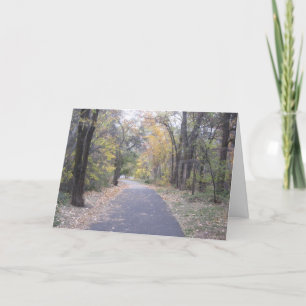 Tarjeta de camino de paseo por la naturaleza