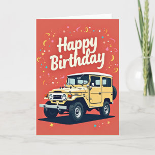 Tarjeta de Camión Amarillo Alegre