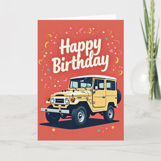 Tarjeta de Camión Amarillo Alegre (Anverso)