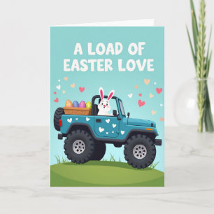 Tarjeta de Camión de Entrega de Amor de Pascua