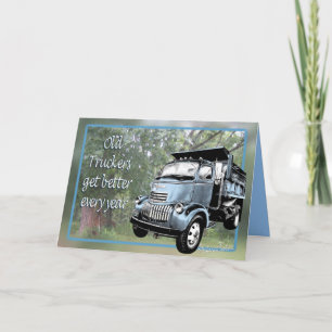 Tarjeta de camioneros antiguos
