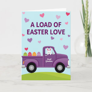 Tarjeta de Camioneta con Patrón de Corazones