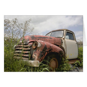 Tarjeta de camionetas de época