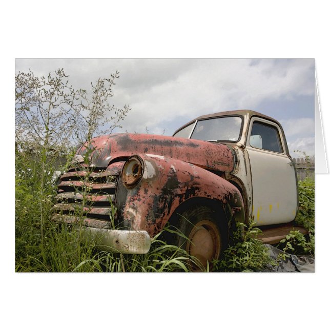 Tarjeta de camionetas de época (Anverso (Horizontal))