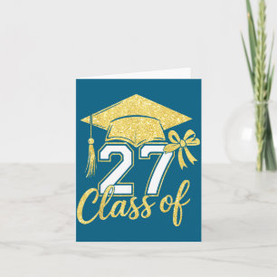 Tarjeta De Camiseta Clase 2027 Futuro Graduado Senior