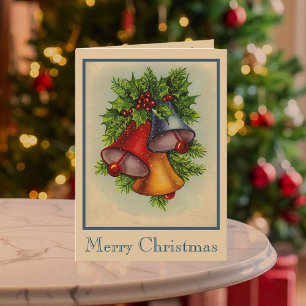 Tarjeta de Campanas de Navidad