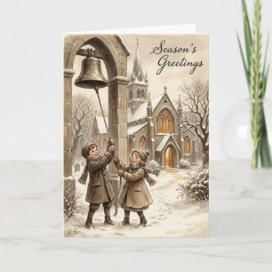 Tarjeta de campanas de Navidad