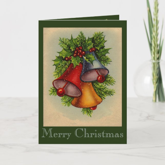 Tarjeta de campanas para navidades (Anverso)