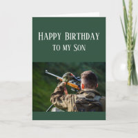 Tarjeta de Camuflaje de Caza de Niños Feliz Cumple