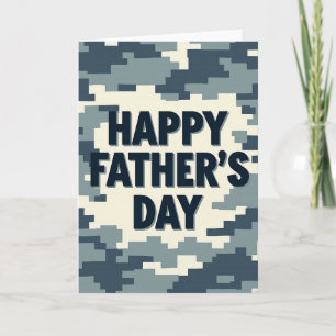 Tarjeta de Camuflaje Día del Padre Azure