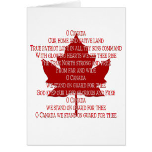 Tarjeta de Canadá de la tarjeta del himno de