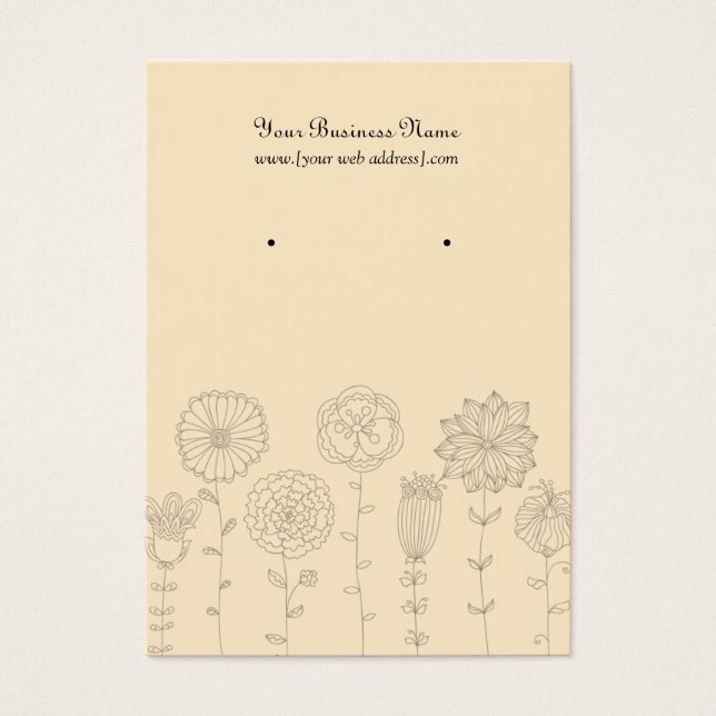 Tarjeta de canalización de Personalizado de flores (Frente)