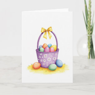 Tarjeta de Canasta de Alegría de Primavera