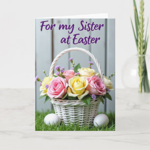 Tarjeta de Canasta de Pascua para Hermana