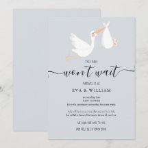 Tarjeta de cancelación de Baby Shower o Sprinkle