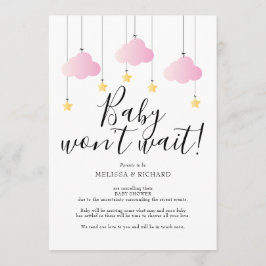 Tarjeta de cancelación de Baby Shower, Sprinkle Ro