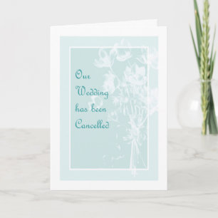 Tarjeta de cancelación de boda