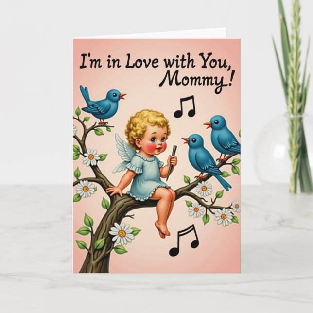 Tarjeta de canción de ángel dulce (Anverso)