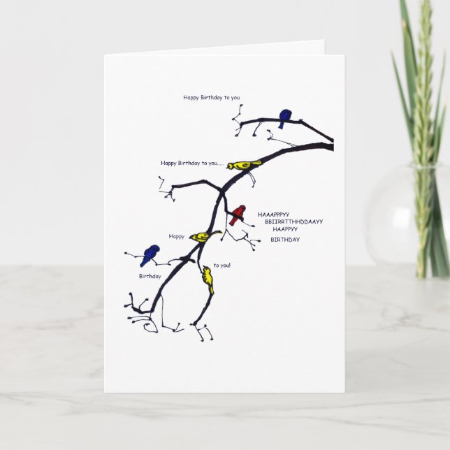 Tarjeta de canción de cumpleaños feliz (Anverso)