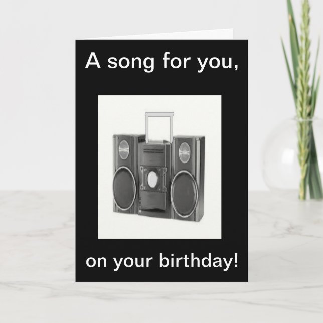 Tarjeta de canción de cumpleaños feliz (Anverso)